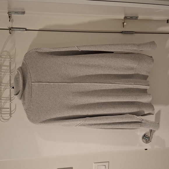 aerie Women's Light Gray Quarter-zip Super Cozy Cotton Sweater (Size M) - Picture 8 of 9